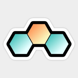 Hexagon Trio - Creative Design Sticker